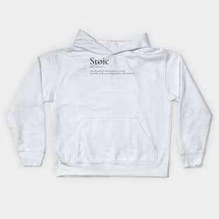 Stoic Definition Kids Hoodie